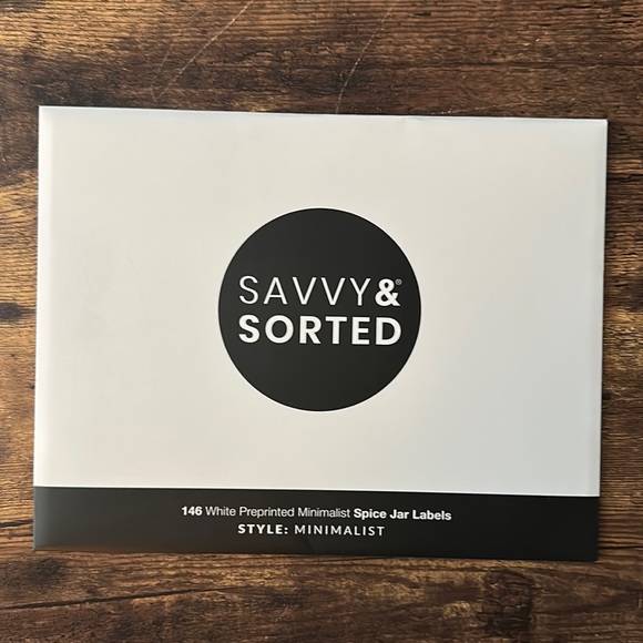 Savvy & Sorted Minimalist Spice Jar Labels, 146 count. Brand new, not opened. - Picture 1 of 2